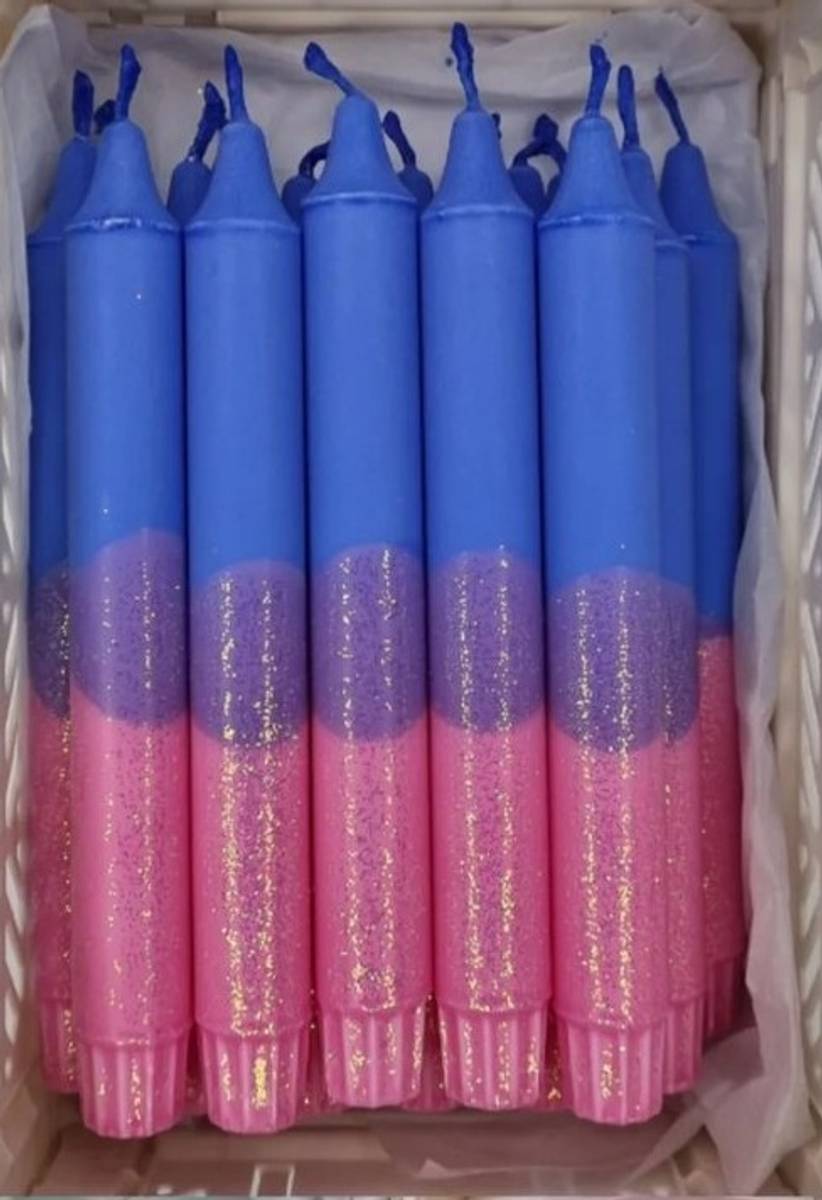 Mrs. Miccio Nr.34 Blå/Rosa/Glitter