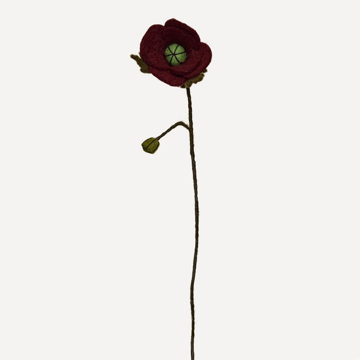 Ullfilt Poppy Plomme