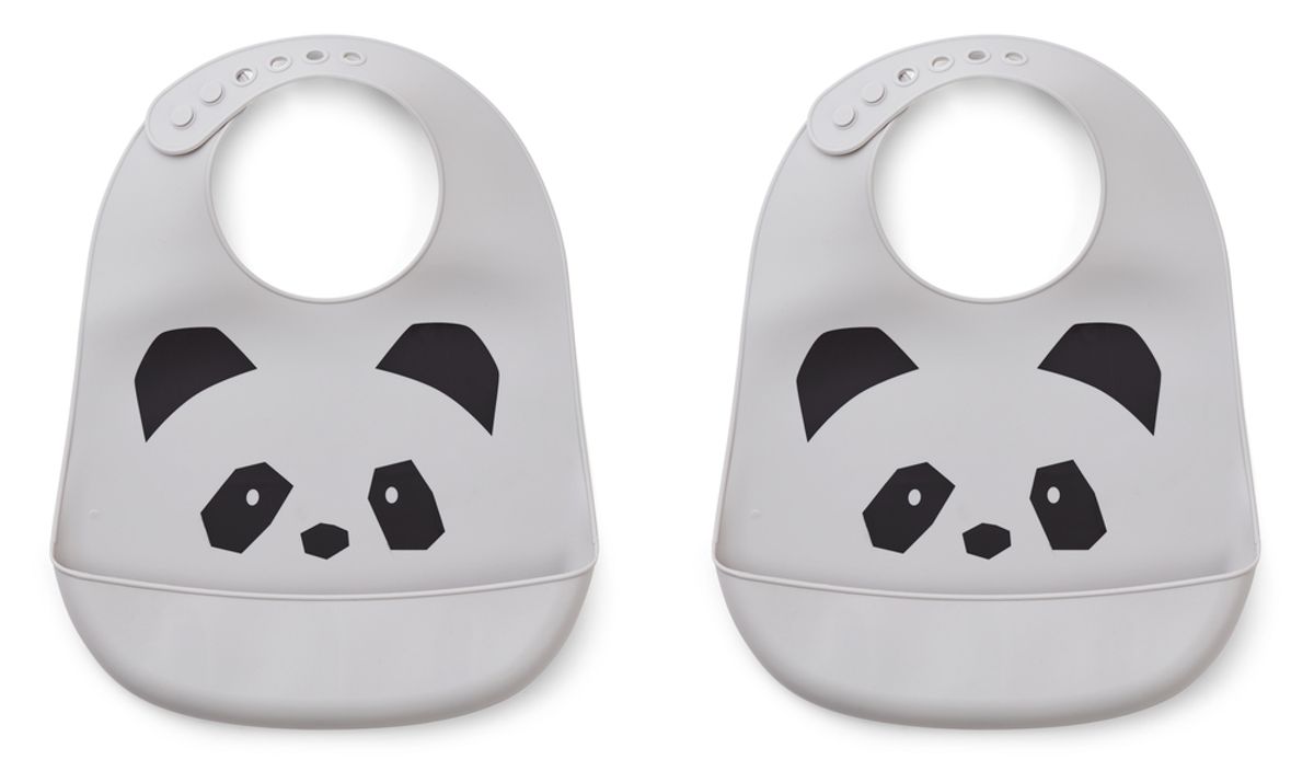 Tilda Silikonsmekke, 2pk Panda dumbo Grey